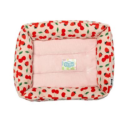 Woof Cherry Strawberry Cuddler Pet Bed