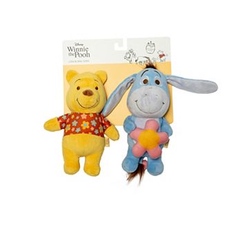Woof 2-Pack Pooh Eeyore Tee Plush Dog Toy