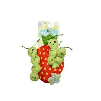 Woof Strawberry & Caterpillar Burrow Plush Pet Toy