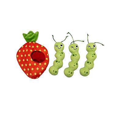 WOOF® Strawberry & Caterpillar Burrow Plush Pet Toy