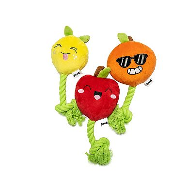 WOOF® 3-Pack Fruits Plush Pet Toys