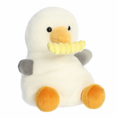 Aurora Small White Adorable Stuffed Animal Party Sized 8" Buoy Seagull With Fry Palm Pals