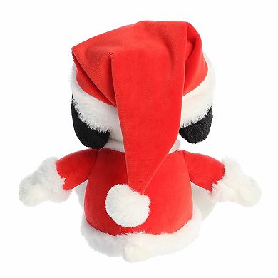 Aurora Medium White Festive Stuffed Animal 12" Santa Snoopy Peanuts