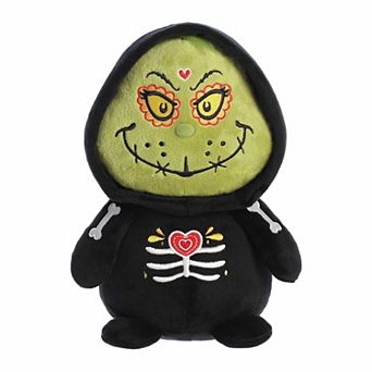 Aurora Small Green Whimsical Stuffed Animal 8.5" Día De Los Muertos Grinch Dr. Seuss