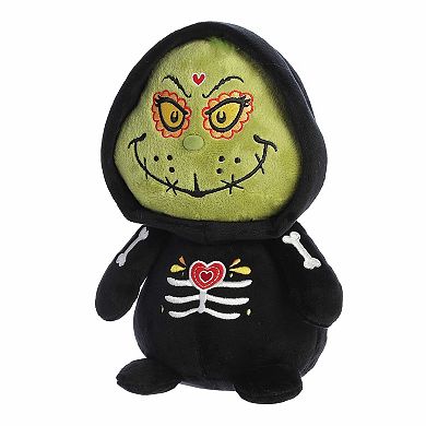 Aurora Small Green Whimsical Stuffed Animal 8.5" Día De Los Muertos Grinch Dr. Seuss
