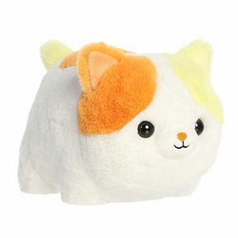 Aurora Medium Orange Spooky Stuffed Animal 10" Candy Corn Calico Cat Spudsters