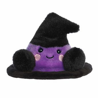 Aurora Mini Black Spooky Stuffed Animal 5" Rowena Witch Hat Palm Pals
