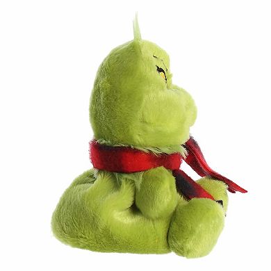 Aurora Mini Green Festive Stuffed Animal Palm Pals 5" Grinch With Scarf Dr. Seuss