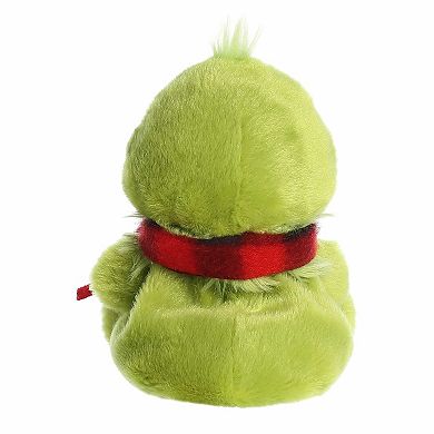 Aurora Mini Green Festive Stuffed Animal Palm Pals 5" Grinch With Scarf Dr. Seuss