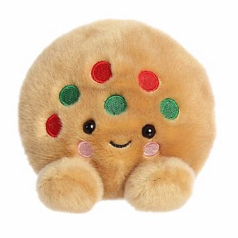 Aurora Mini Brown Festive Stuffed Animal 5" Kringle Cookie Palm Pals