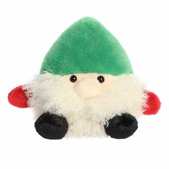 Aurora Mini Green Festive Stuffed Animal 5" Gnick Gnome Palm Pals