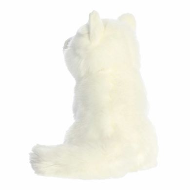 Aurora Small White Realistic Stuffed Animal 10" Arctic Fox Miyoni