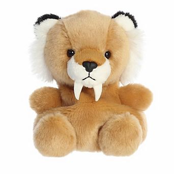 Aurora Mini Brown Adorable Stuffed Animal 5" Ash Saber Tooth Tiger Palm Pals