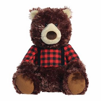Aurora Medium Bear Festive Stuffed Animal 13" Winter Cabin Crew Holiday