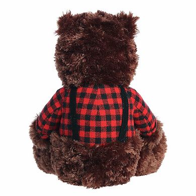Aurora Medium Bear Festive Stuffed Animal 13" Winter Cabin Crew Holiday