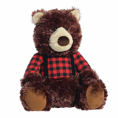 Aurora Medium Bear Festive Stuffed Animal 13" Winter Cabin Crew Holiday