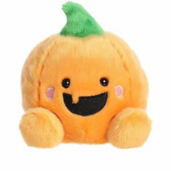 Aurora Mini Orange Spooky Stuffed Animal 5" Gourdon Jack O' Lantern Palm Pals