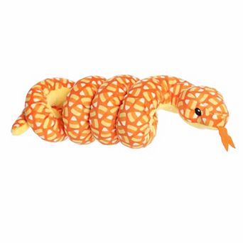 Aurora Small Orange Spooky Stuffed Animal Wrist Wranglers Candy Corn Snake