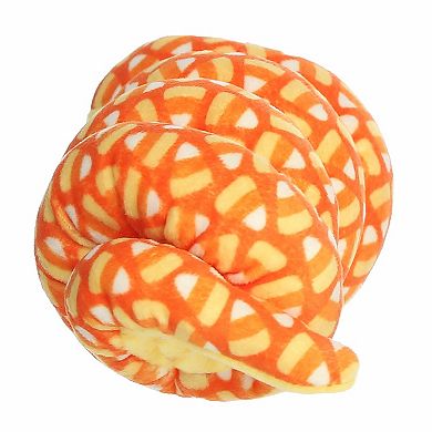 Aurora Small Orange Spooky Stuffed Animal Wrist Wranglers Candy Corn Snake