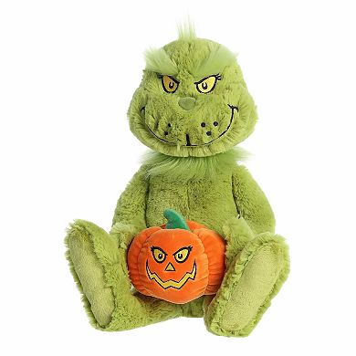 Aurora Medium Green Spooky Stuffed Animal 16" Jack-O-Lantern Grinch Dr. Seuss