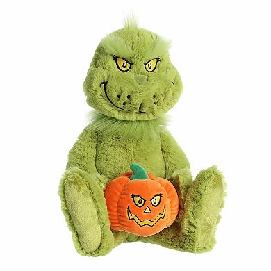 Aurora Medium Green Spooky Stuffed Animal 16" Jack-O-Lantern Grinch Dr. Seuss