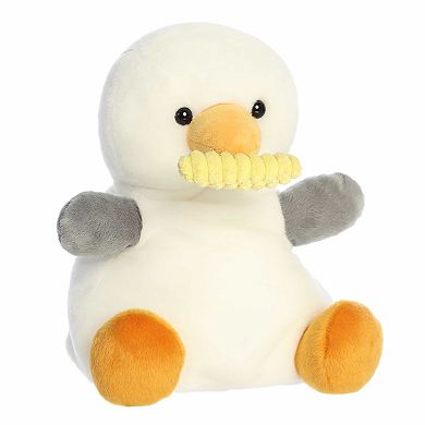 Aurora Medium White Adorable Stuffed Animal Party Sized 13" Buoy Seagull With Fry Palm Pals