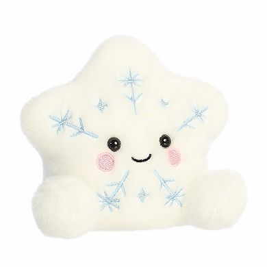 Aurora Mini White Festive Stuffed Animal 5" Glisten Snowflake Palm Pals