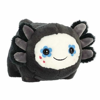 Aurora Medium Black Spooky Stuffed Animal 10" Stacy Sugar Skull Axolotl Spudsters
