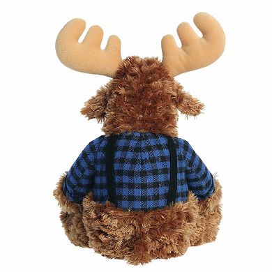 Aurora Medium Moose Festive Stuffed Animal 13" Winter Cabin Crew Holiday