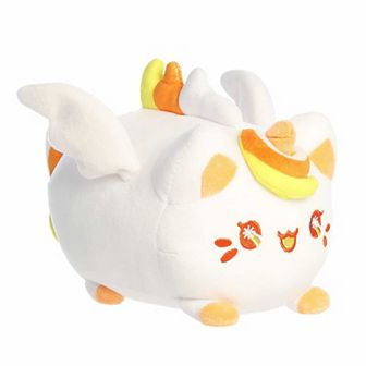 Aurora Small White Spooky Stuffed Animal 7" Candy Corn Pegasus Meowchi Tasty Peach