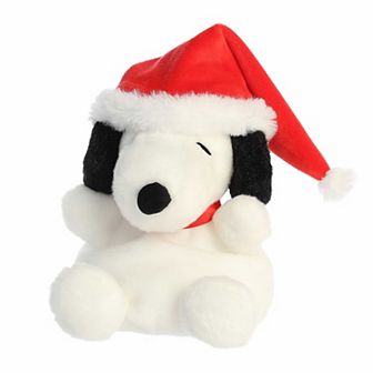 Aurora Mini White Festive Stuffed Animal Palm Pals 5" Santa Snoopy Peanuts