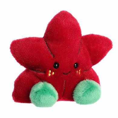 Aurora Mini Red Festive Stuffed Animal 5" Carmine Poinsettia Palm Pals