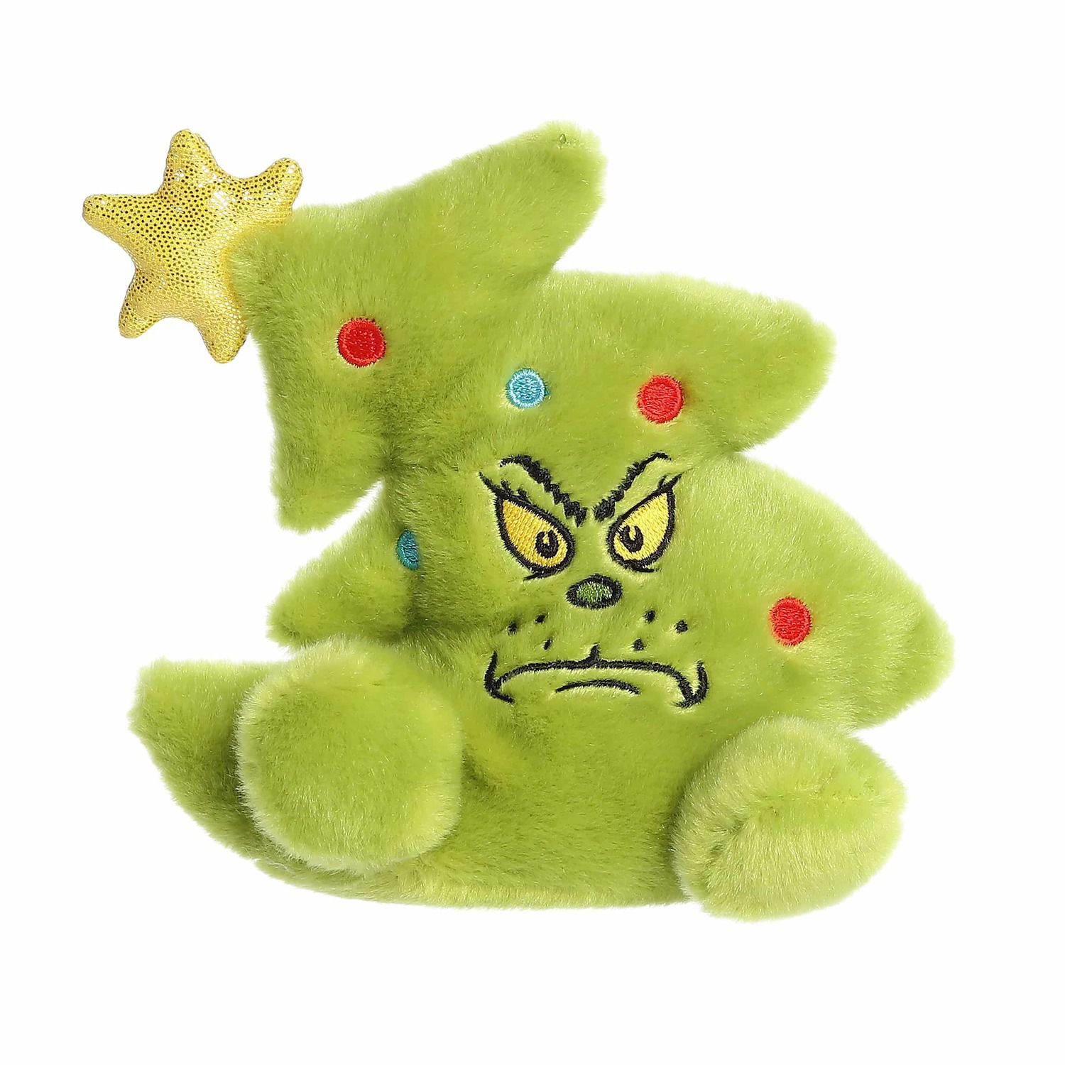 Детская мягкая игрушка Aurora Mini Green Festive Stuffed Animal Palm Pals 5" Grinch Tree Dr. Seuss — фото 1