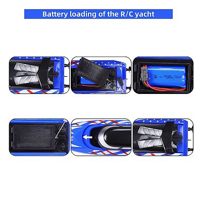 2Pack RC Boat,20+/10+MPH Remote Control Boats with LED Light