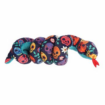 Aurora Small Multicolor Spooky Stuffed Animal Wrist Wranglers Sugar Skull Snake