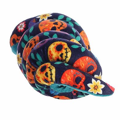Aurora Small Multicolor Spooky Stuffed Animal Wrist Wranglers Sugar Skull Snake