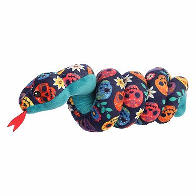 Aurora Small Multicolor Spooky Stuffed Animal Wrist Wranglers Sugar Skull Snake