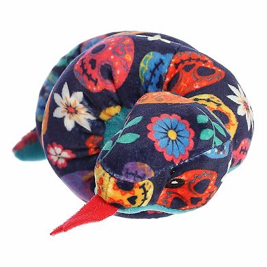 Aurora Small Multicolor Spooky Stuffed Animal Wrist Wranglers Sugar Skull Snake