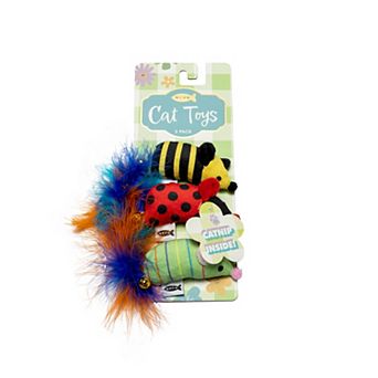 Meow 3 pk Cat Plush Toys with Catnip Inside