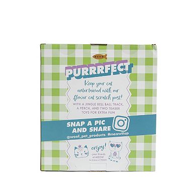 Meow Interactive Flower Scratching Post with Toy Balls