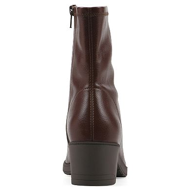 Cliffs by White Mountain Huda Women's Block Heel Ankle Boots