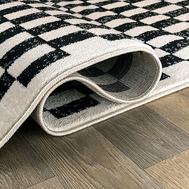 World Rug Gallery Contemporary Checkered Rug