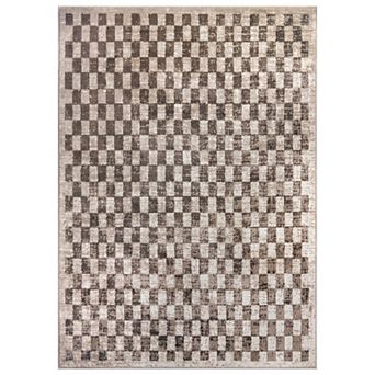 World Rug Gallery Contemporary Checkered Rug