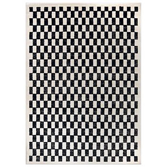 World Rug Gallery Contemporary Checkered Rug