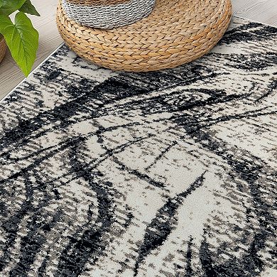 World Rug Gallery Distressed Abstract Rug