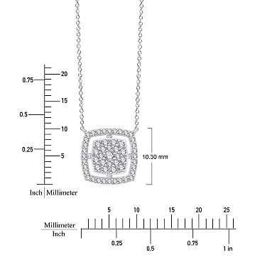 Always Mine Rhodium Over Sterling Silver 1/5 Carat T.W. Diamond Pendant Necklace