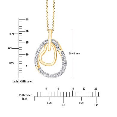 Always Mine 14k Gold Over Sterling Silver 1/10 Carat T.W. Diamond Heart Pendant Necklace