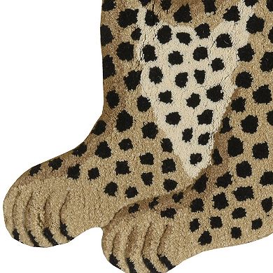Linon Jungle Cheetah Shaped Rug