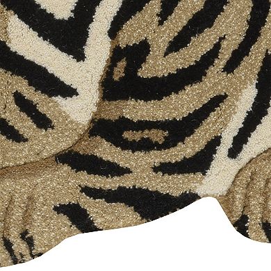 Linon Jungle Tiger Shaped Rug