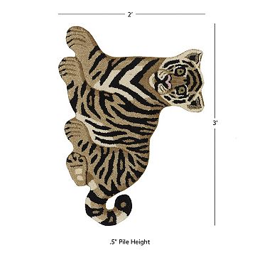 Linon Jungle Tiger Shaped Rug